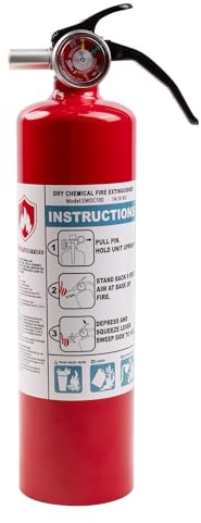 Safewayfire Fire Extinguisher for Home & Car, 2.5 lb Dry Chemical – UL Rated 1-A:10-B:C, Kitchen & Vehicle Use, 1-Pack