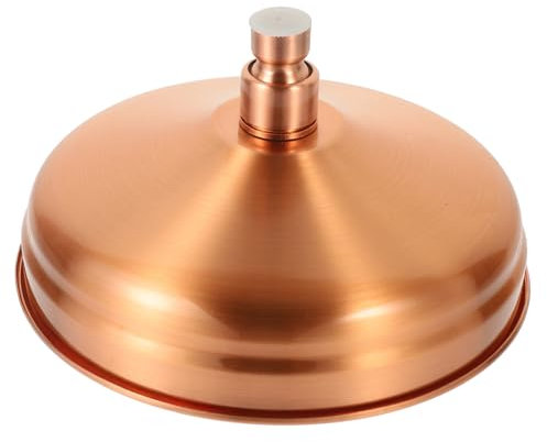 HOMSFOU Soffione Doccia Rame Antico, Ugello in Bronzo Anticato Per Bagno Design a Campana e Funzione Irrigatore Per Momenti Di Relax