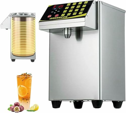 HOTAPEPU Fructose Dosage Machine (alarm For Lack Of Sugar), Cleaning In A Single Touch (without Disassembly), 8.5 L Stainless Steel Tank, 16 Different Sugar Options, Temperate ~/