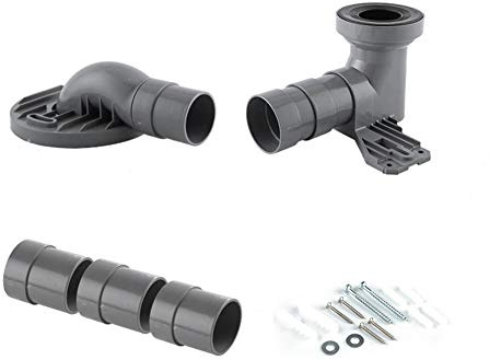 KIMISS Conector de Palanca de Cambios de Tubería de Desagüe del Baño, Instalación de Inodoro con Goma, Compatible con División, Integrado e Inodoros