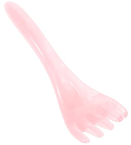 Masajeador de Cabeza de Garra de Resina Rosa para Cuero Cabelludo | Ligero y Portátil, Uso Doméstico, Peine de Masaje y Rascador Manual para Familia