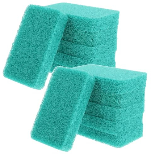 SEWACC 10 Esponjas de Silicona Reutilizables para Cocina Estropajos Verdes Resistentes a Arañazos Esponjas para Lavar Platos Frutas y Verduras Almohadillas de Limpieza Fácil y