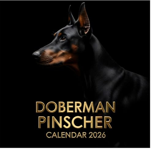 Doberman Pinscher Calendar 2026: Square Fine Art Photography Planner Featuring Sleek Guardian Canines for Home Decor