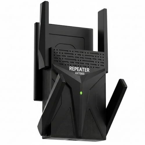 AX1800 Amplificatore WLAN, Ripetitore WiFi 6 Dual Band fino a 1800 Mbit/s, WiFi Extender fino a 8500 sq.ft, Internet Booster con connessione LAN, facile da installare, adatto a tutti i router