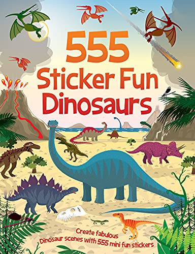 555 Sticker Fun - Dinosaurs Activity Book, Age 5+, Mini stickers