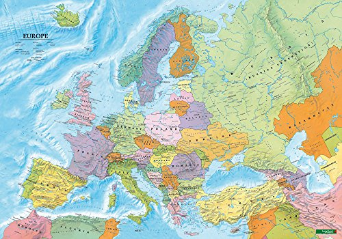 Europe political, Poster 1:6 Mill., Flat in tube (freytag & berndt Poster + Markiertafeln)