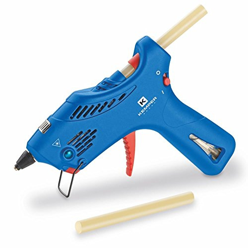 Kemper 1067 Pistola a Colla a Gas Ricaricabile con 2 Stick di Ricambio Colla 8 g/min Inclusi, accensione elettrica e Sistema di Controllo fuoriuscita di Gas