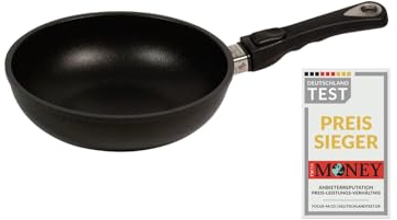 AMT Gastroguss AMZN-I-624-Z20B Saute Pan Diameter 24 cm Height 6 cm Removable Handle Cast Aluminium Lotan® Non-Stick Coating for Grease- Roasting Suitable for Induction Cookers