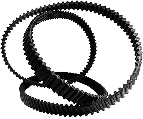 Top Industrieteile Cinghia Dentata 1600 mm x 20 mm, Doppia Dentatura, Neoprene, Fibra di Vetro, Tosaerba, Tagliaerba, Macchinario con Lama Mobile