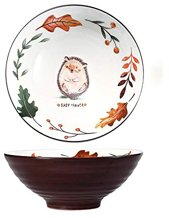 MUXUE Ciotola Ramen in Ceramica Giapponese, Zuppa Creativa con Bacchette, Ciotola Grande Tagliatelle Vintage 900ml, personalità Ramenbowls per Cereali, Pasta, Tagliatelle, Antipasto, ECC.