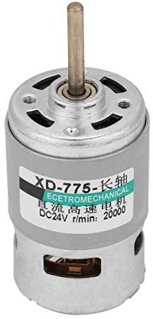 Motor, 775 Motor Hochgeschwindigkeits-80-W-Hochleistungsdrehmoment-Verlängerungswellen-Gleichstrommotor 12 V / 24 V, Hochgeschwindigkeits-Stummschaltung