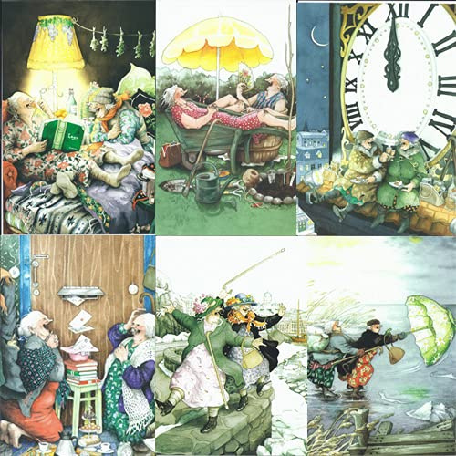 Inge Löök Postkarten set 4 (no 19-24) Größe: 10,5x15 cm,Set mit 6 Karten.