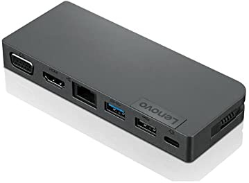 Lenovo Powered USB-C Travel Hub (4X90S92381), Black (Generalüberholt)