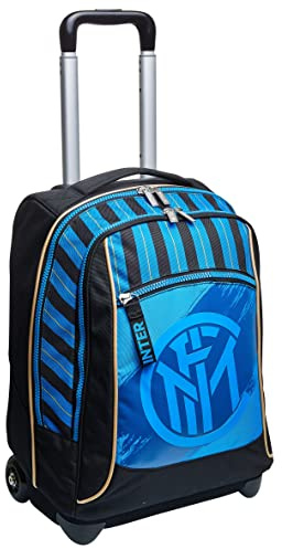 Inter Big Trolley, Inter, Winner Destiny, con Pallone Incluso, Scuola y Viaggio, Nero, Blu