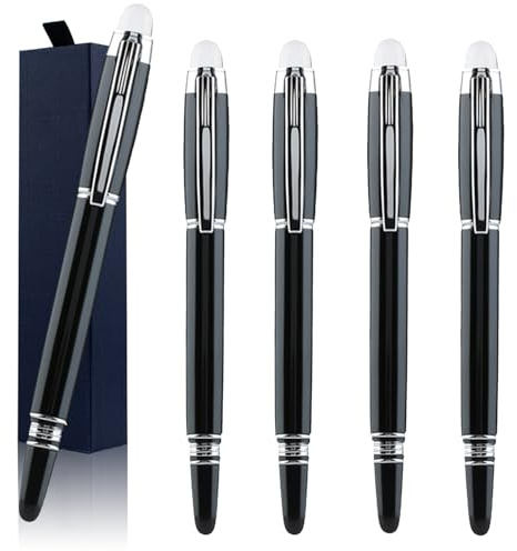 Penne regalo personalizzate - Set da scrittura di lusso con punta in cristallo Inchiostro nero - Personalizzato con il tuo nome o messaggio, Regalo per studenti/Insegnanti/Amici/Affari