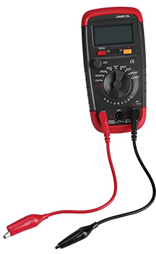 Pwshymi Multimètre Numérique, Mètre de Capacité Numérique Testeur de Condensateur Professionnel Alimenté par Batterie avec écran LCD 6013L