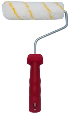 Nespoli Rullo di vernice antigoccia 15 cm per pareti e soffitti, impugnatura ergonomica, bordi smussati per evitare marchi, ideale per la decorazione della casa