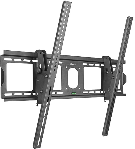 ONKRON TV Wandhalterung neigbar für 55-100 Zoll Fernseher bis 75 kg, Ultras Slim TV Halterung flach, stabile Fernsehhalterung VESA 75x75-800x600, universal Wandhalterung Fernseher Schwarz UT4-B
