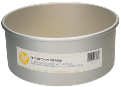 Wilton Extra Deep Round Pan Backform, Ø 22,5x10 cm | Extra Tiefe Backform aus Anodisiertes Aluminium, Tortenform für Schichttorten, mehrstöckige Torten, gestufte Kuchen