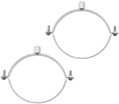 eMagTech 2 Stück 110mm Abflussrohrhalterung Rohrschelle aus Edelstahl mit Schraubeninstallation Rohrhalterung M10-Schraubenloch Verwendet für Den Abflussrohranschluss Silber