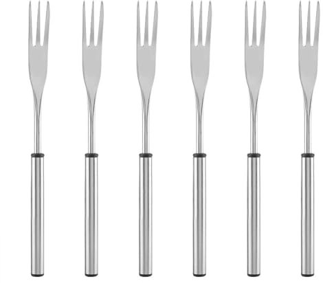 Gsycle 6 Stück Grillgabel, Edelstahlgabeln, Dessertgabeln, Käsegabeln, Edelstahlspieß, Grillspießhalter, Lange Gabel Für Die Küche