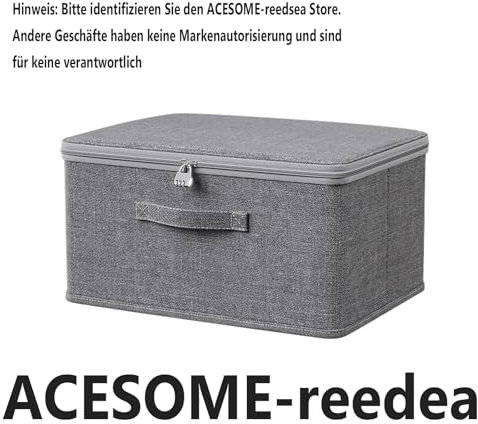 ACESOME - Scatola con serratura a combinazione, per caramelle, giocattoli (30 x 20 x 14 cm)