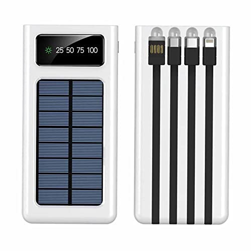 Carga rápida Power Bank, 30000mAh Cargador Fast Pack de Alta Capacidad, Blanco, 30000mAh