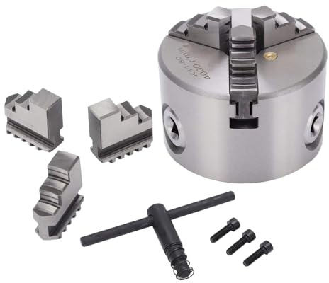 Portabrocas de torno, juego de herramientas de mandril de metal autocentrante, mini piezas de repuesto de aleación duradera de 80 mm, 3 mandíbulas, accesorios de torno eléctrico para mecanizado de