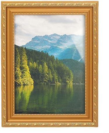 VINSPIRE Vintage a4 Gold Frame - Ornate Gold Picture Frame for a4 Photos and Artwork, Ideal for Wall Displays and Tabletop Uses, Elegant European Style, Perfect for Home Decor and Gallery Exhibit