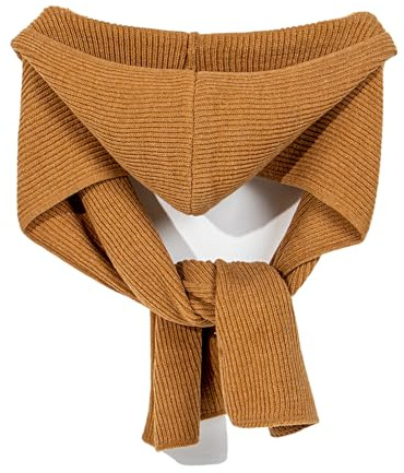 Einfarbiger Kapuzenschal, passender Strickschal, Schal, Mütze für stilvolle Wärme, kaltes Wetter, Damen-Schultertuch, Damen-Winter-Accessoires