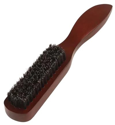 Boar Bristle Hair Brush, Wooden Men’s Smoothing and Beard Brush for Slick Back Styling, Fine Hair and Reducing Breakage