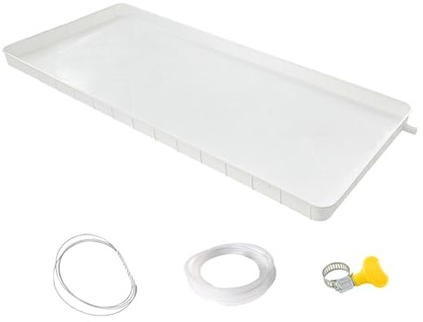 Auffangschale, Auffangwanne Kunststoff, Auffangwanne mit Ablauf, PP5-Kunststoff, für Innen- und Außenklimaanlagen(92.5x45x3cm/36.4x17.7x1.2in)