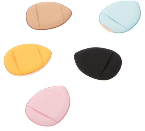 SAFIGLE Mini Puff in Poliuretano Idrofilo Cinturino 5 Pezzi per Trucco per Applicazione Cipria Bagnata Colore Casuale per Makeup Viso e Corpo