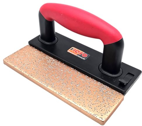 HERO Hartmetall Handschleifer K36 – Wolframcarbid Schleifbrett mit Magnet-Schnellwechselsystem – Profi Schleifklotz für Beton, Estrich, Fliesenkleber, Putz und Spachtelmasse | Bis zu 1500-fach längere Standzeit dank Wolframcarbid-Beschichtung