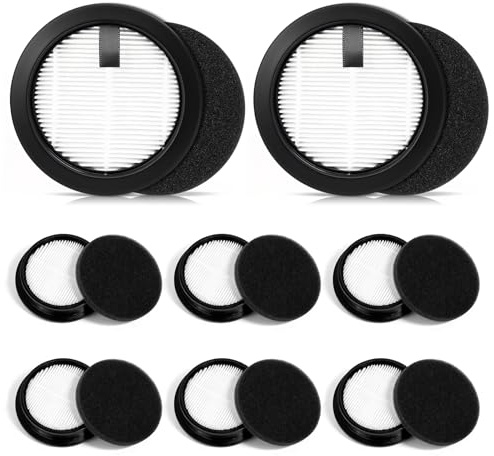 8 Pcs Vacuum Cleaner Filter Replacement Compatible with SMOTURE VAC01 VAC02 VC 70，for Ozeeco EC01 Cordless Vacuums