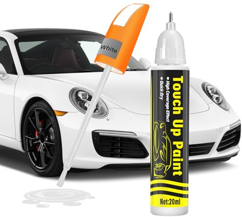 prowithlin Penna Ritocco Carrozzeria - Ritocco Vernice Auto - Soluzione Veloce per Graffi Auto (Bianco, 20 Millilitri * 1)