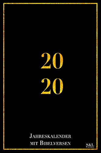 2020 Jahreskalender mit Bibelversen: A5 Minimalistischer Christlicher Kalender Terminplaner Planer mit Feiertagen, Wochenübersicht