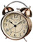 Fozela Vintage Wecker, Classic Bell Alarm Silence Doppelglockenwecker mit Nachtlicht, Geräuschlos, Lautem Alarm und Batteriebetriebene (Nicht im Lieferumfang)