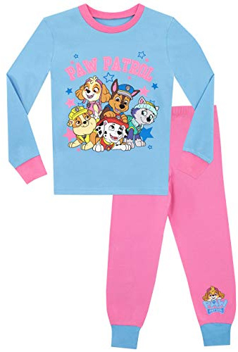 PAW PATROL Mädchen Schlafanzug Chase Marshall Skye Everest Slim Fit