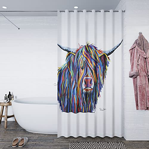 RAVALI Croydex Art by Steven Brown Shower Curtain With Anti-Microbial Treated 180x180cm (Angus McCoo)