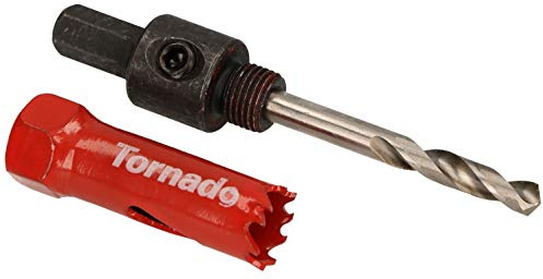 KOTARBAU® Sierra de Corona bimetálica HSS 16 mm con Adaptador con Broca de centrado, Corona Perforadora bimetal, Sierras perforadoras para Madera Metal Aluminio PVC plástico, Sierra para Agujeros