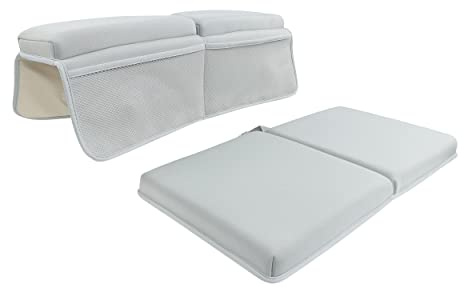 Acorn Baby Bath Kneeler and Elbow Rest Pad - Over Tub Foam Bathtub Kneeling Pad with Storage Pockets and Suction Cups 814205