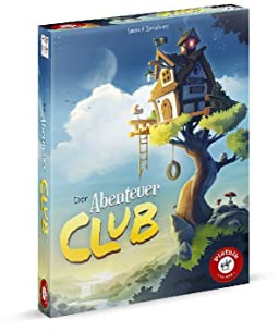 Piatnik 6673 - Der Abenteuer Club, Von Rätseln, Bibern und Erzfeinden, mit 12 spielbaren Abenteuern, ab 8 Jahren, 2 - 5 Spieler, Familienspiel, Rätselspiel, Weiß