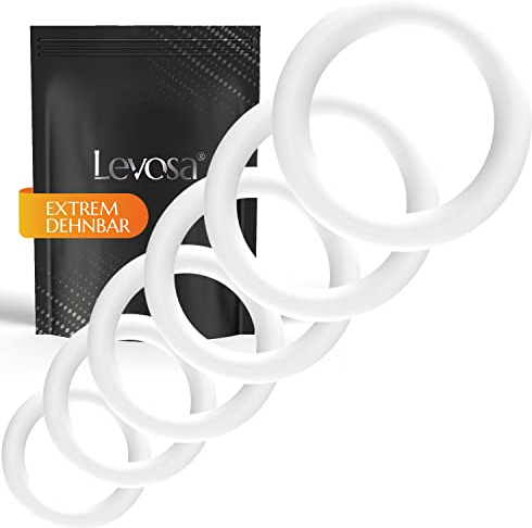Levosa Anneaux de Pénis - Set de 6 Anneaux Péniens - Cockrings pour une Érection plus Dure et plus Longue - Utilisable comme Anneau Pénien et Testiculaire