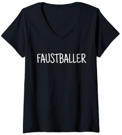 Damen Faustball Faustballer T-Shirt mit V-Ausschnitt