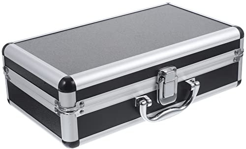 ERINGOGO Lockable Portable Aluminum Tool Case with Large Capacity Multifunctional Carrying Toolbox for Hardware Jewelry Makeup and Medicine Storage Compact 11.8 X 6.7 X 3.7 Inches