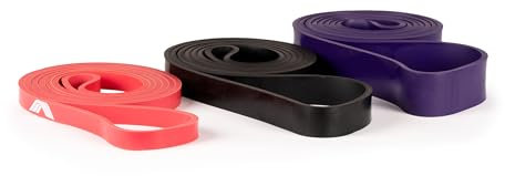 Johnson Resistance Bands (3er Set) rot - 6 bis 15 kg; schwarz 15 bis 31 kg; violett 20 bis 45 kg