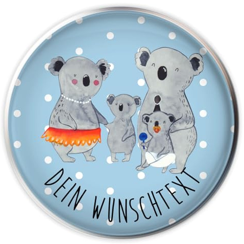 Mr. & Mrs. Panda Waschbeckenstöpsel selbst gestalten Koala Familie - Personalisierte Geschenke, Kinder, Mama, Waschbecken Stöpsel mit Namen, Badstöpsel Wunschtext, Koalas, individuell gestaltbar