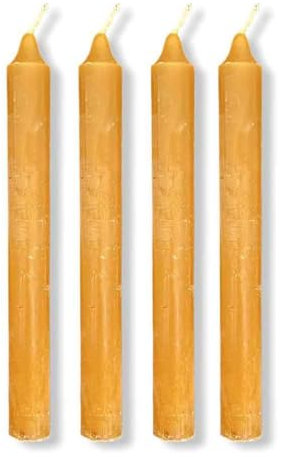 Genérico Velas de Cera de Abeja Natural - Aroma Larga Duración - Pack de 4 para el hogar, decoración y rituales