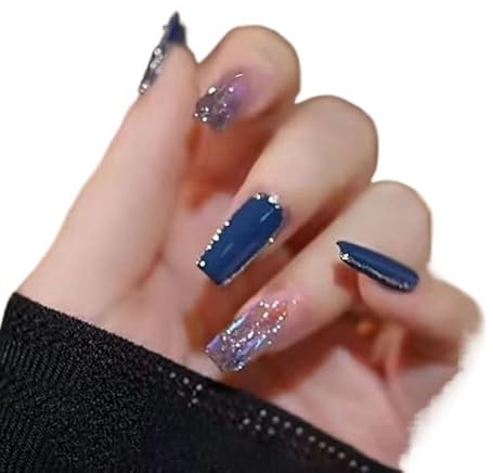 Temperament-enhancing nail art, finished products are customized by hand, and the explosive temperament is long in autumn and winter.(XS)